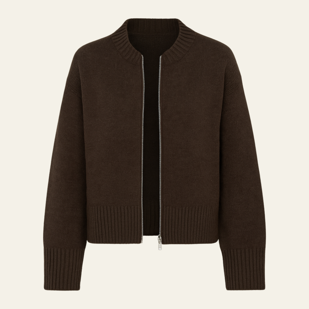 The Verona Knit Zip Cardigan