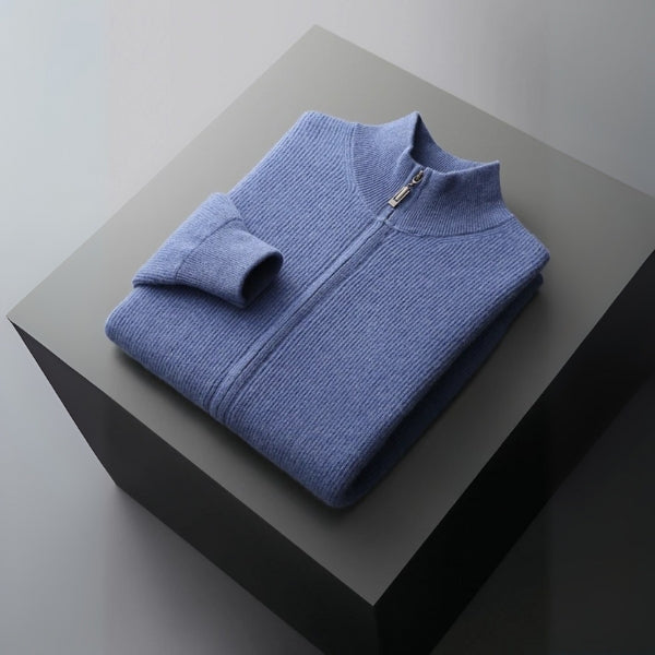 The Lucerne Merino Wool Zip Cardigan