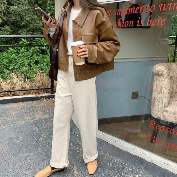 The Sienna Tan Leather Jacket