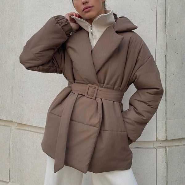 The Aspen Belted Puffer Coat