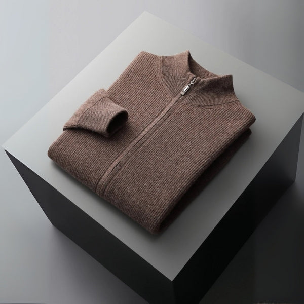 The Lucerne Merino Wool Zip Cardigan