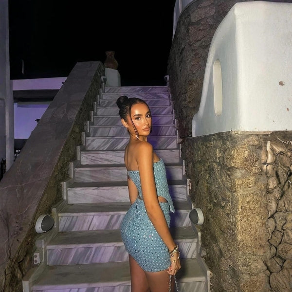 The Milan Sequin Strapless Mini Set