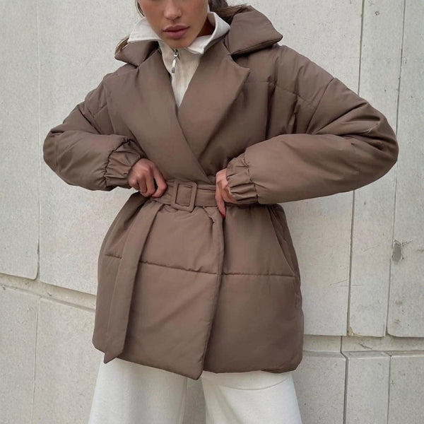 The Aspen Belted Puffer Coat