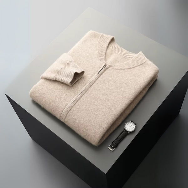The Veneto Merino Wool Zip Cardigan