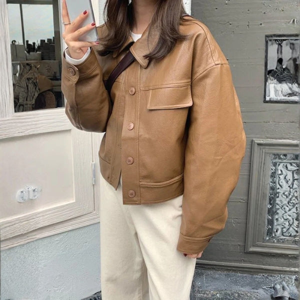 The Sienna Tan Leather Jacket