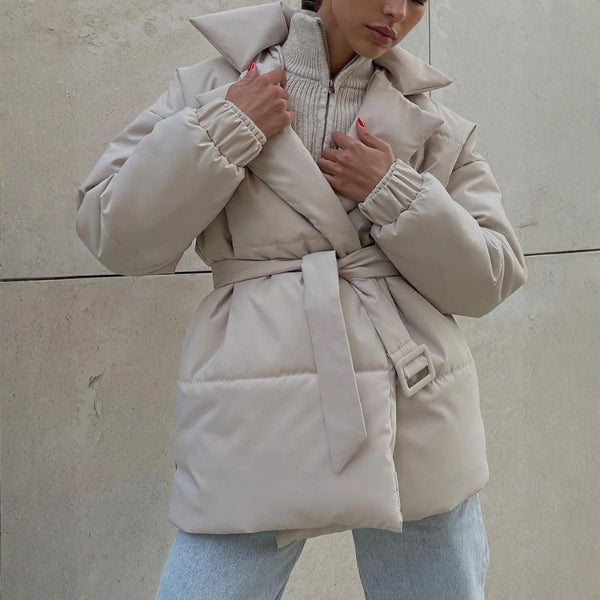 The Aspen Belted Puffer Coat