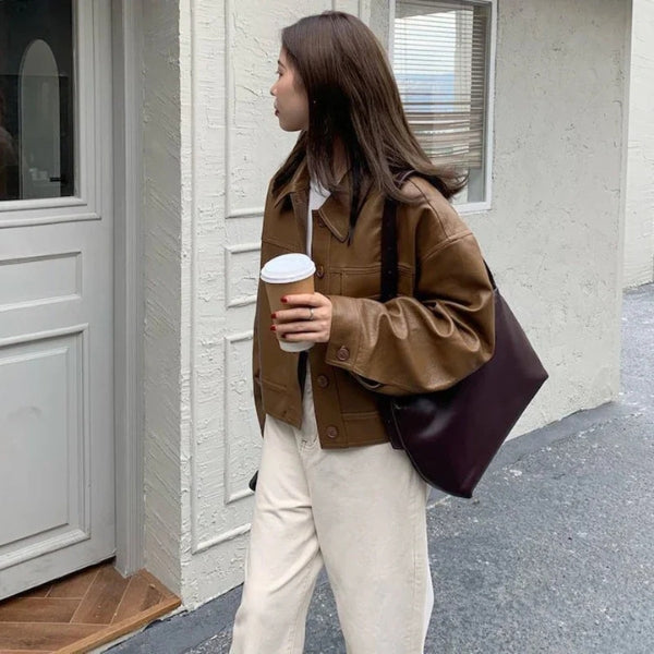 The Sienna Tan Leather Jacket