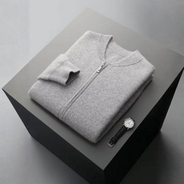 The Veneto Merino Wool Zip Cardigan