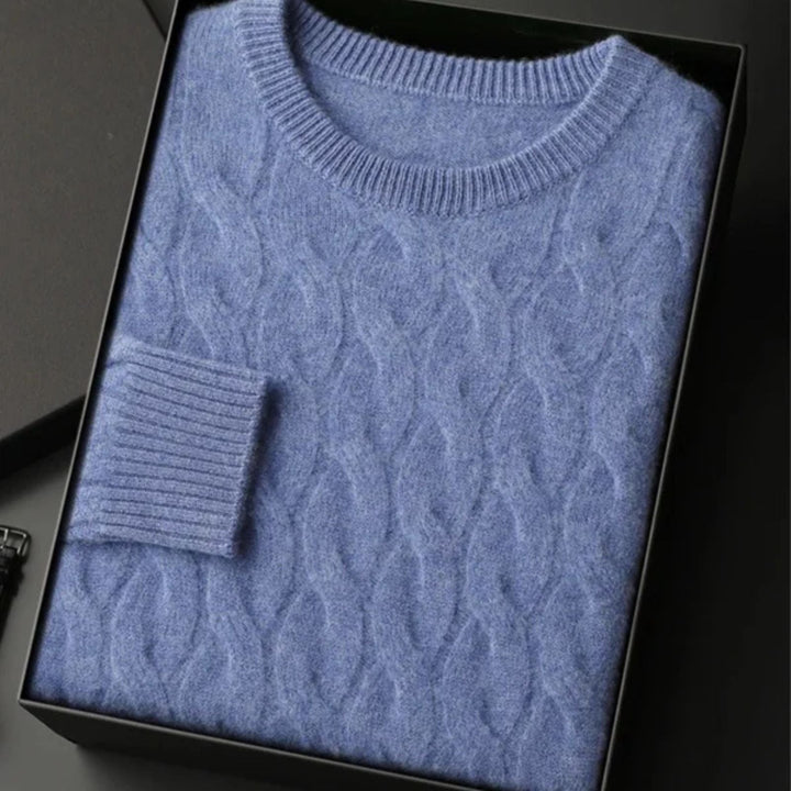 The St. Moritz Cashmere Cable Crewneck