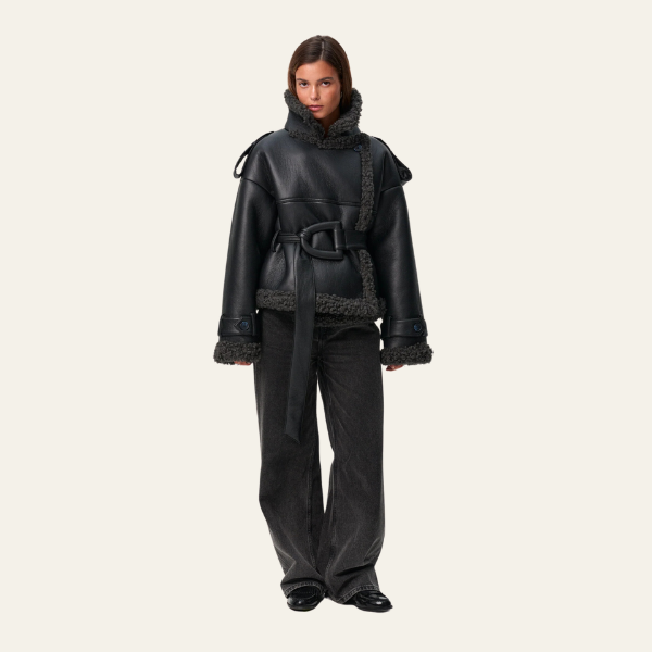 The Cortina Shearling Leather Aviator Jacket
