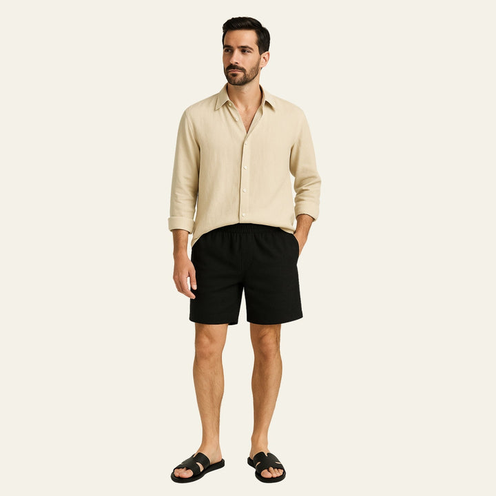 The Solstice Linen Set Black