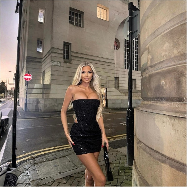 The Milan Sequin Strapless Mini Set