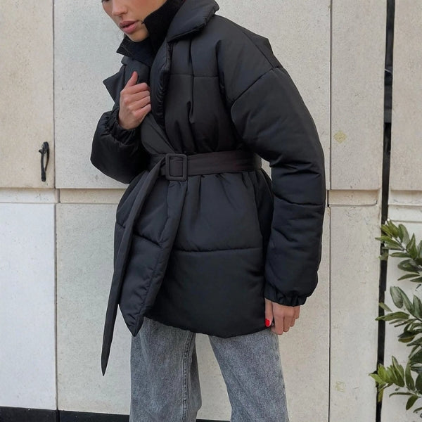 The Aspen Belted Puffer Coat