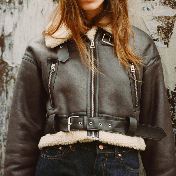 The Oslo Shearling Leather Aviator Jacket