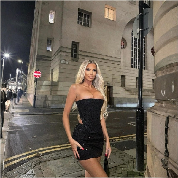 The Milan Sequin Strapless Mini Set