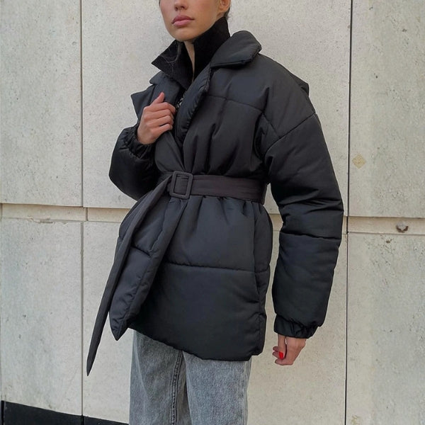 The Aspen Belted Puffer Coat