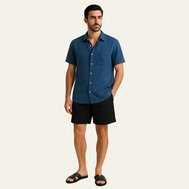 The Riviera Linen Set Black