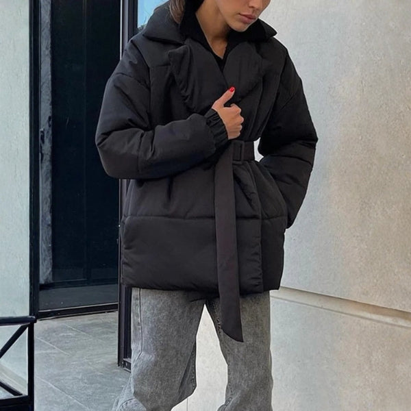 The Aspen Belted Puffer Coat