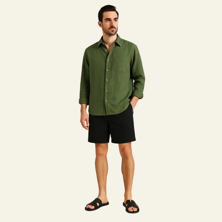 The Solstice Linen Set Black