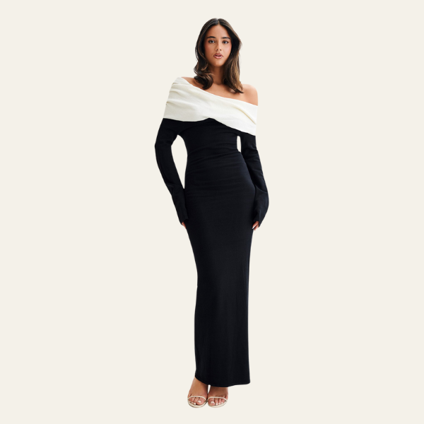 The Florence Off-Shoulder Evening Maxi Dress