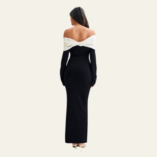 The Florence Off-Shoulder Evening Maxi Dress
