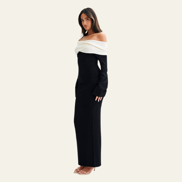 The Florence Off-Shoulder Evening Maxi Dress
