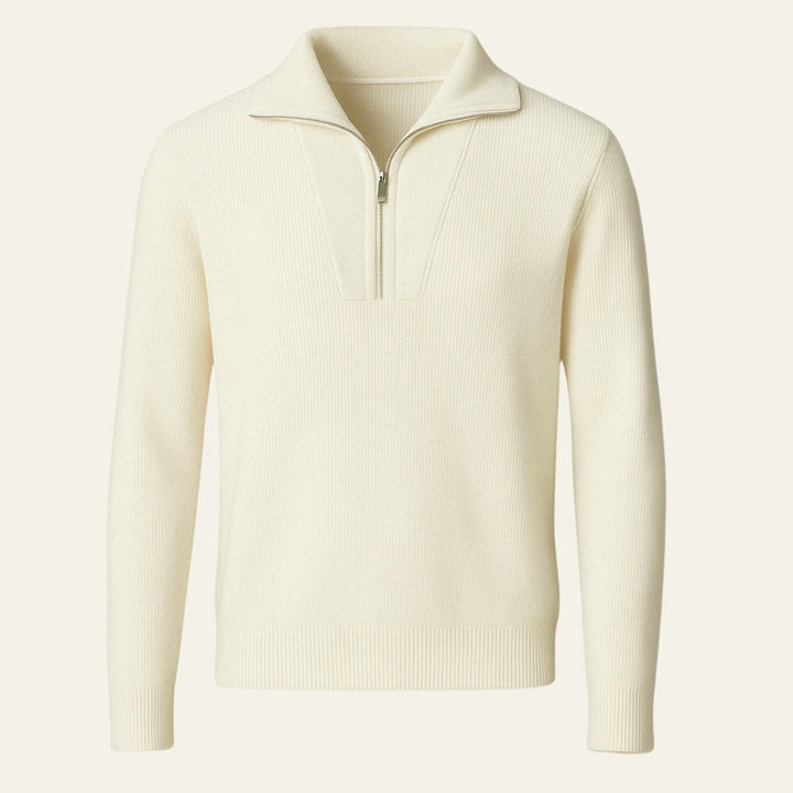 The Verbier Cashmere Quarter Zip Sweater