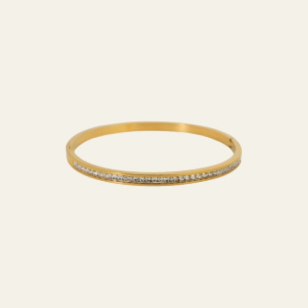 The Capri Gold Pavé Bangle