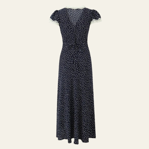 The Marseille Polka Dot Midi Dress