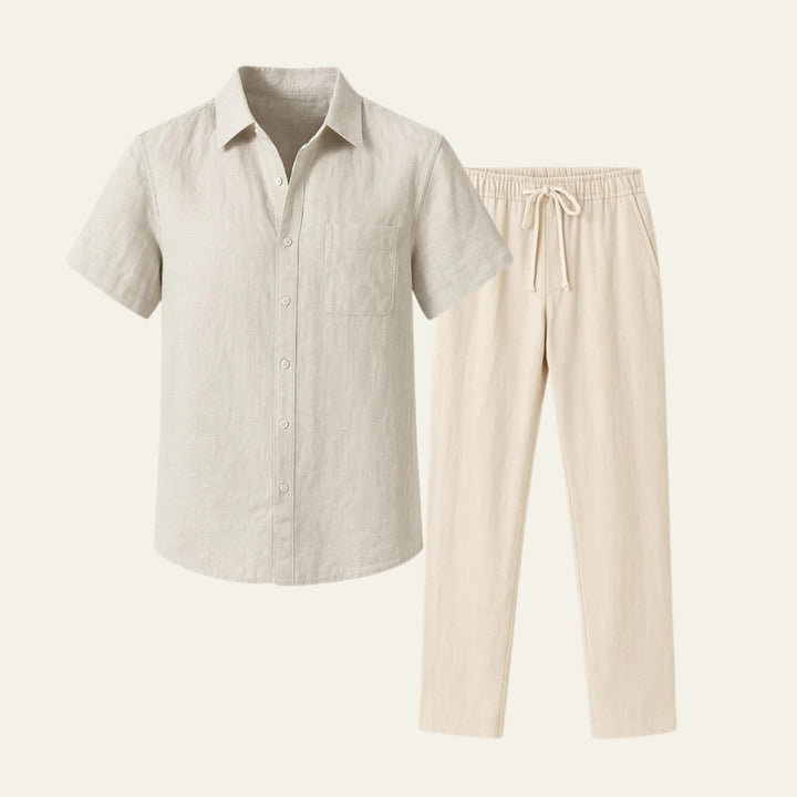 The Provençal Linen Set Beige