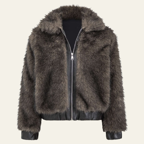 The Oslo Faux Fur Bomber Jacket