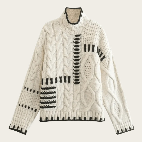 The Copenhagen Patch Cable Knit Sweater