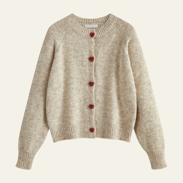 The Oslo Heart Knit Cardigan