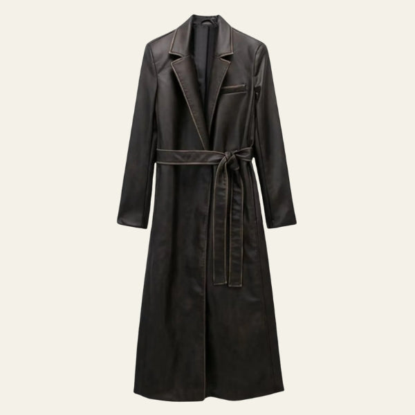 The Milan Leather Trench Coat