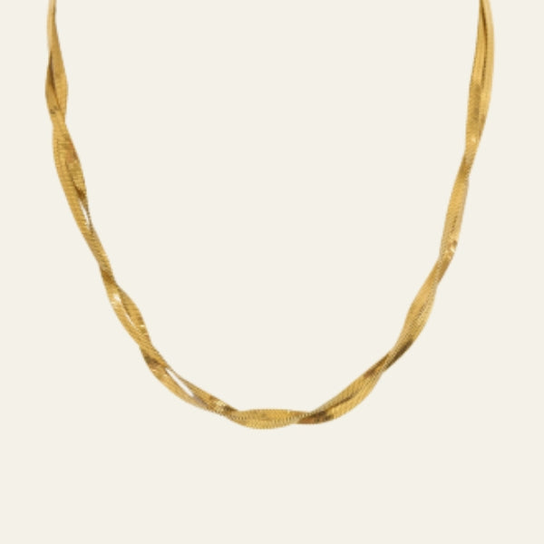 The Santorini Gold Twist Necklace