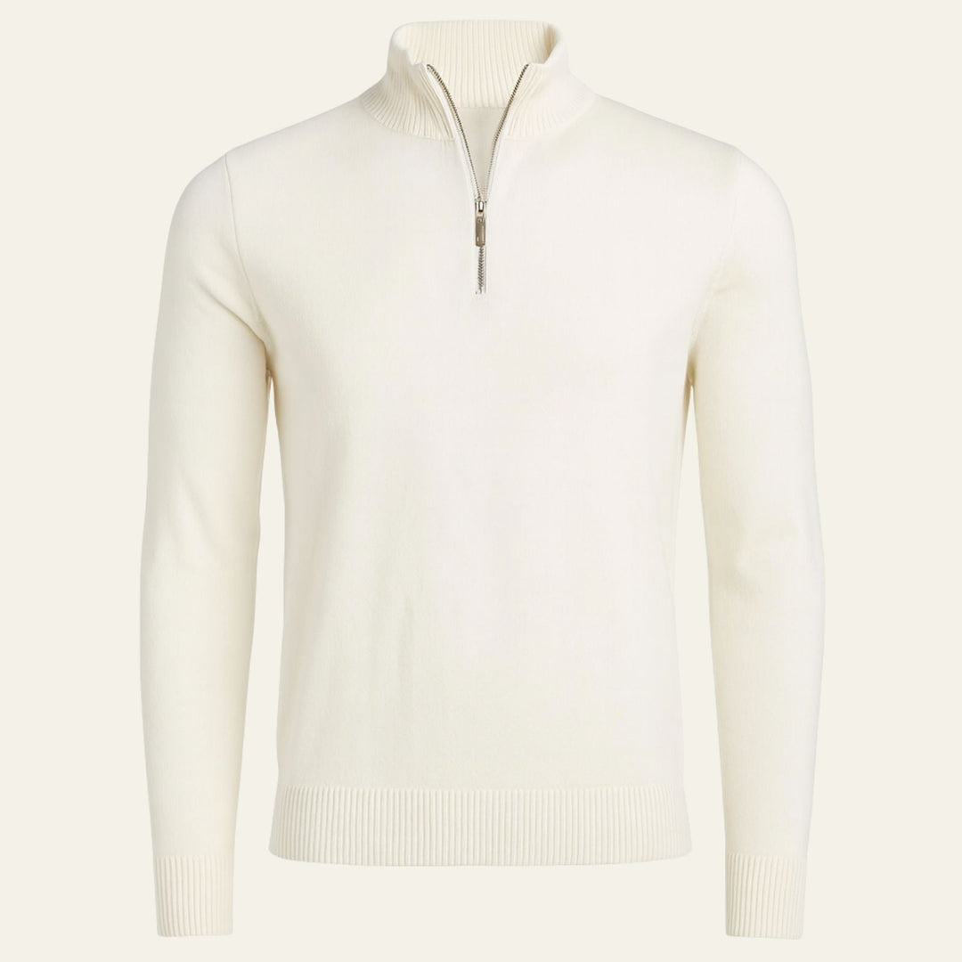 The Cortina Stand Collar Quarter Zip Sweater