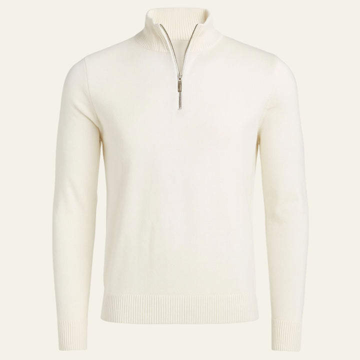 The Cortina Stand Collar Quarter Zip Sweater
