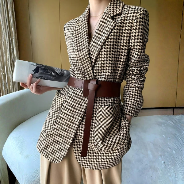 The Vienna Houndstooth Blazer