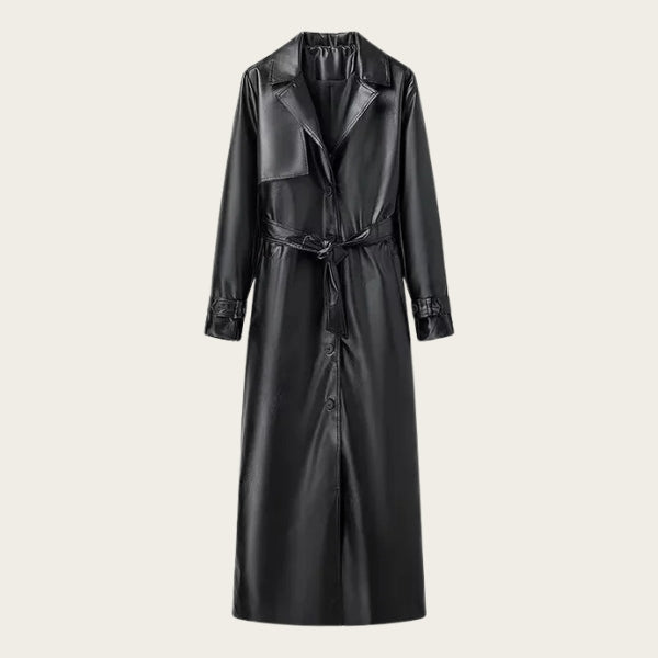 The Vienna Faux Leather Trench Coat