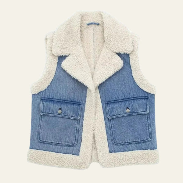 The Oslo Denim Sherpa Vest