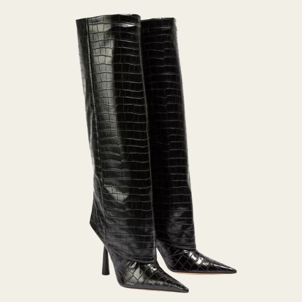 The Vienna Croc Stiletto Boot