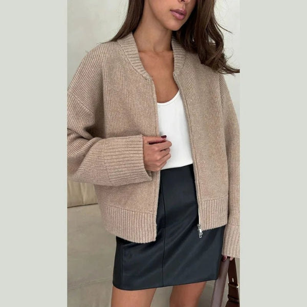 The Verona Knit Zip Cardigan