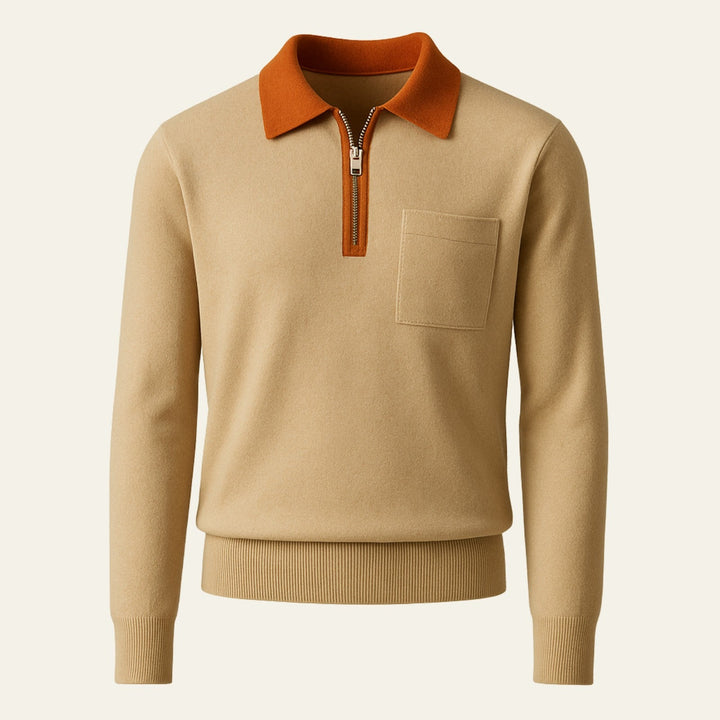 The Grenoble Cashmere Quarter Zip Sweater