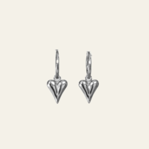 The Marseille Silver Heart Earring