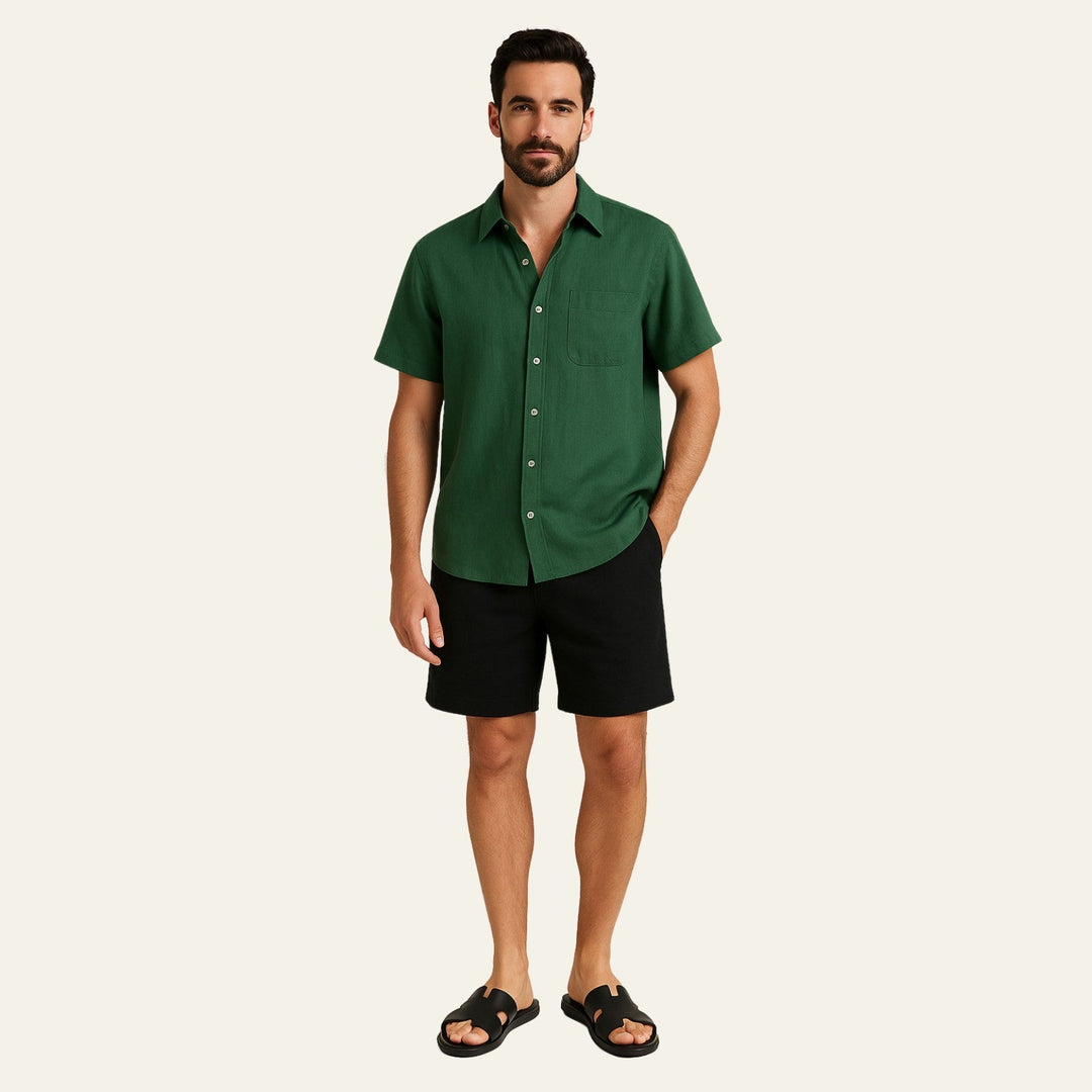 The Riviera Linen Set Black