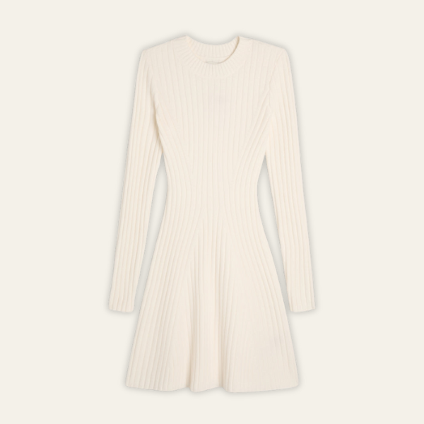 The Vienna Ribbed Knit Mini Dress