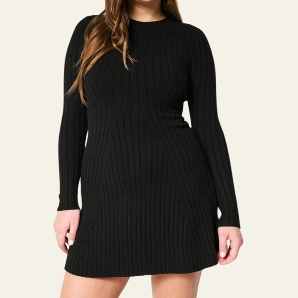 The Vienna Ribbed Knit Mini Dress