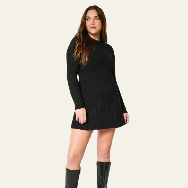 The Vienna Ribbed Knit Mini Dress