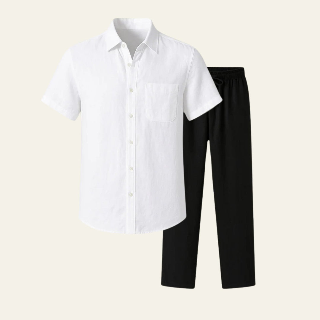 The Provençal Linen Set Black