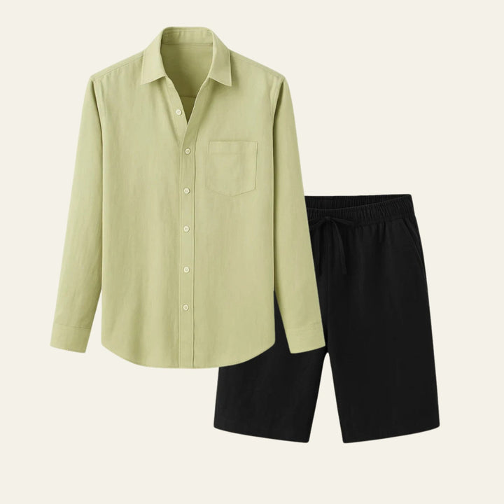 The Solstice Linen Set Black